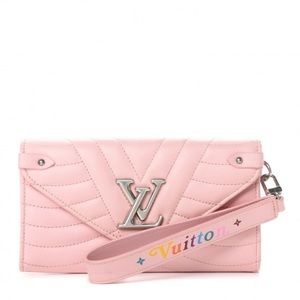 Authentic Louis Vuitton New Wave Long Wallet Pink